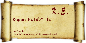 Kepes Eulália névjegykártya